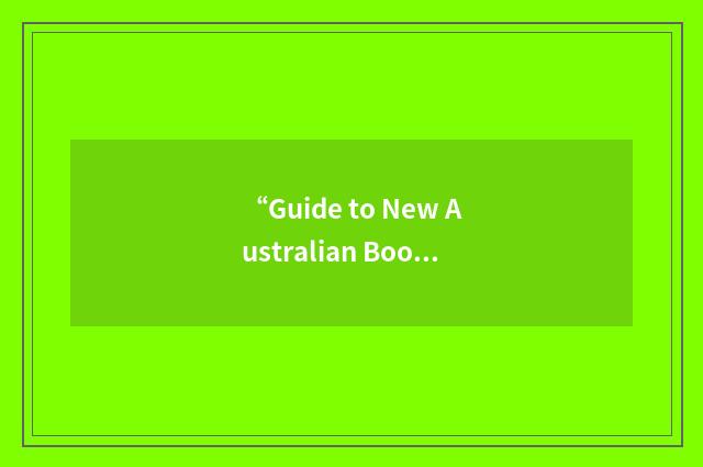 “Guide to New Australian Books”缩略