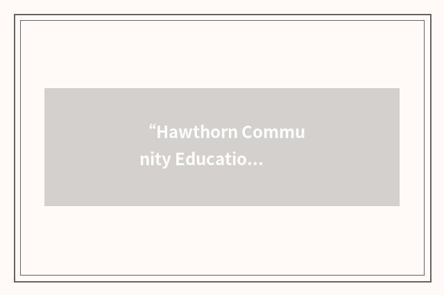 “Hawthorn Community Education Centre”缩略