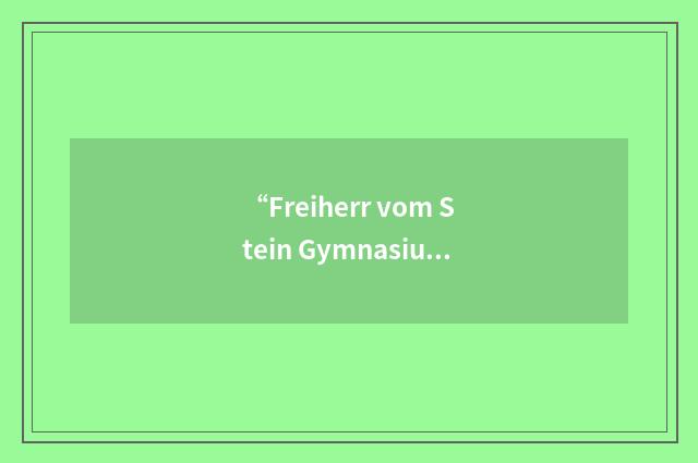 “Freiherr vom Stein Gymnasium”缩略