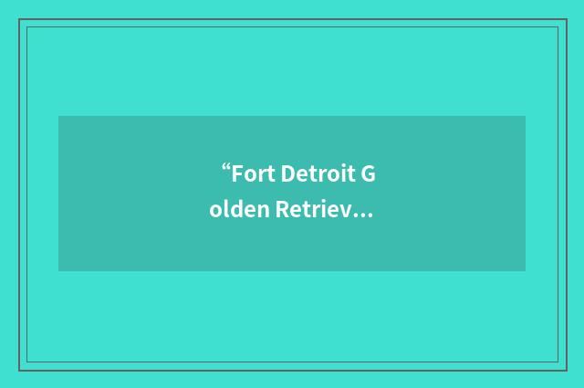 “Fort Detroit Golden Retriever Club”缩略