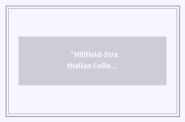 “Hillfield-Strathallan College”缩略
