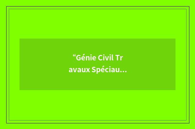 “Génie Civil Travaux Spéciaux”缩略