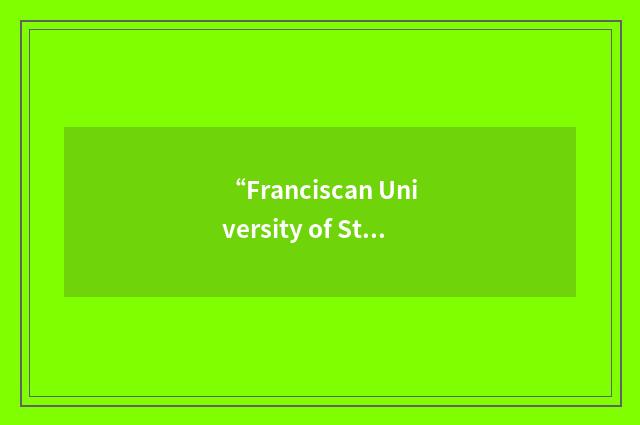 “Franciscan University of Steubenville”缩略