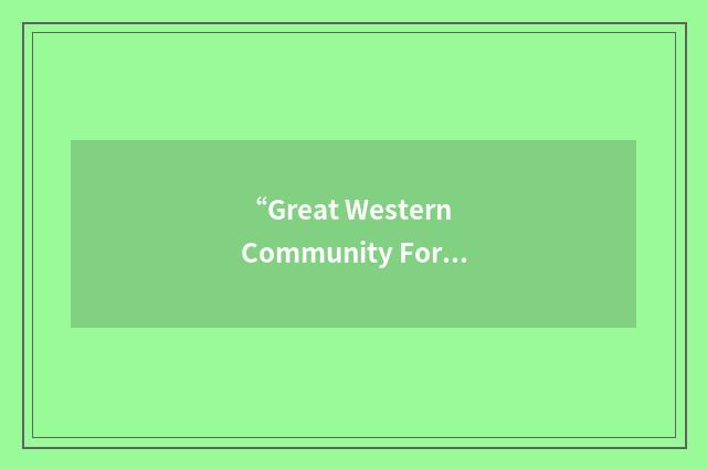 “Great Western Community Forest”缩略