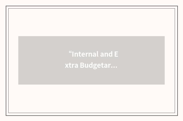 “Internal and Extra Budgetary Resource”缩略