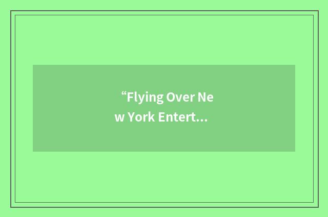 “Flying Over New York Entertainment”缩略