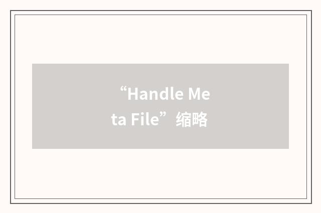“Handle Meta File”缩略