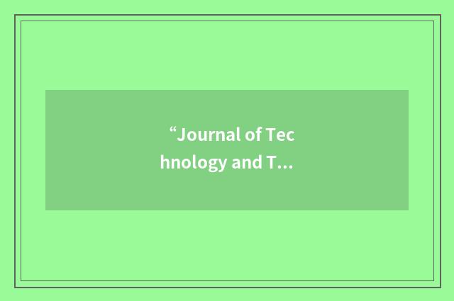 “Journal of Technology and Teacher Education”缩略