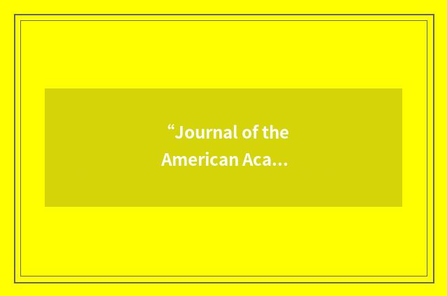 “Journal of the American Academy of Religion”缩略