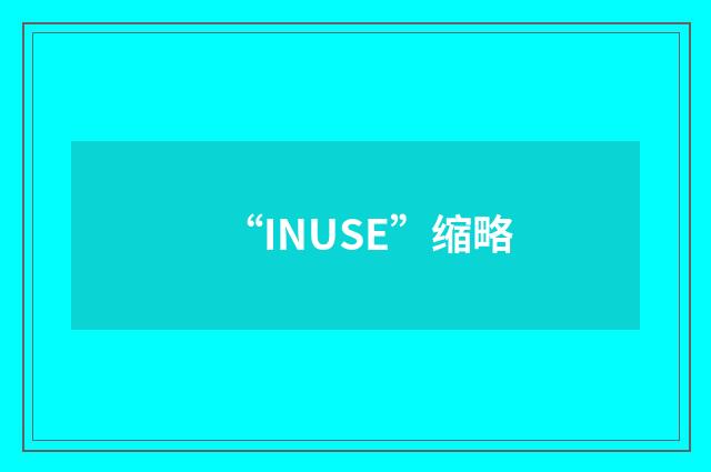 “INUSE”缩略