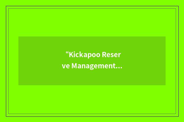 “Kickapoo Reserve Management Board”缩略