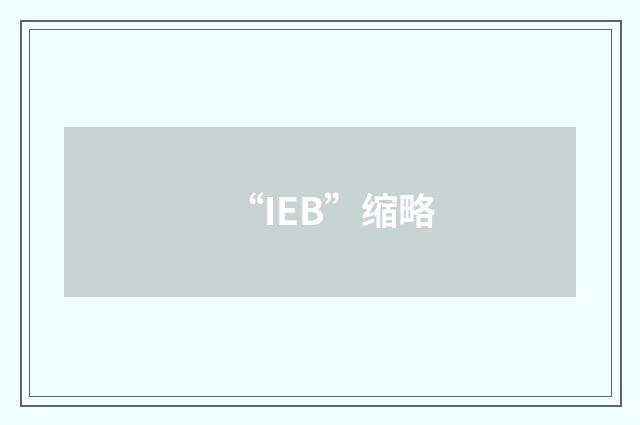 “IEB”缩略