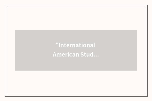 “International American Studies Association”缩略