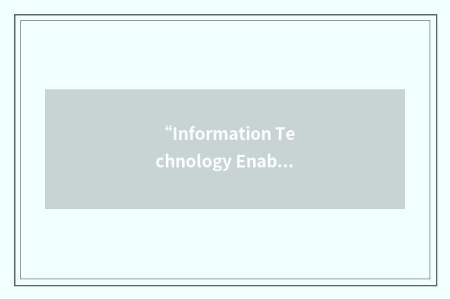 “Information Technology Enabled Services”缩略