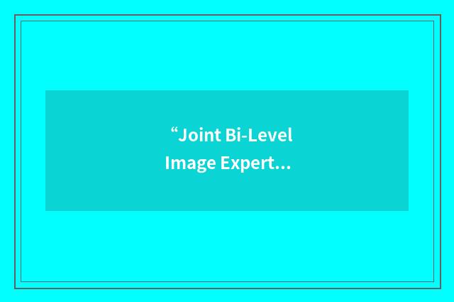 “Joint Bi-Level Image Experts Group”缩略