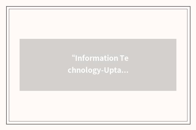 “Information Technology-Uptake in Land Resource Management”缩略