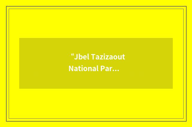 “Jbel Tazizaout National Park”缩略