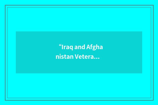 “Iraq and Afghanistan Veterans of America”缩略