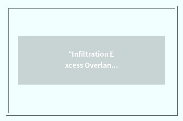 “Infiltration Excess Overland Flow”缩略
