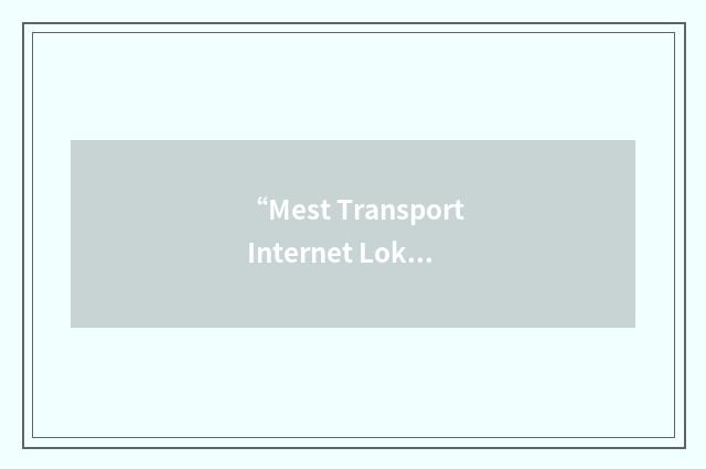 “Mest Transport Internet Loket”缩略
