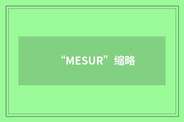 “MESUR”缩略