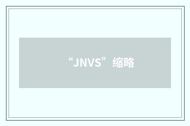 “JNVS”缩略