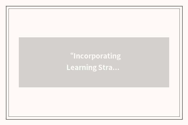 “Incorporating Learning Strategies in Hypermedia”缩略
