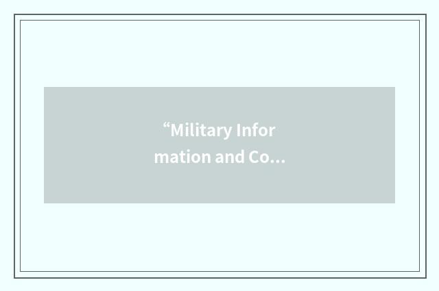 “Military Information and Communications Symposium of South Africa”缩略