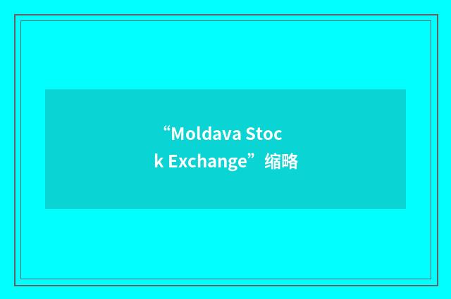 “Moldava Stock Exchange”缩略