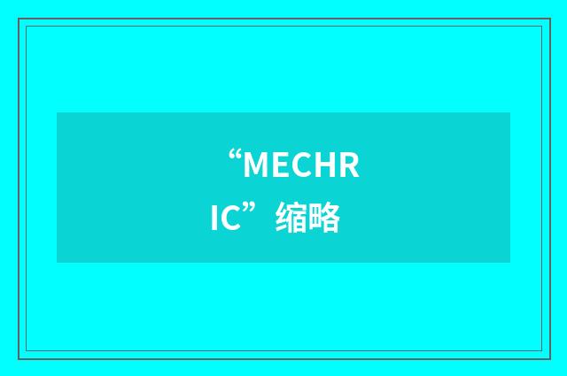 “MECHRIC”缩略