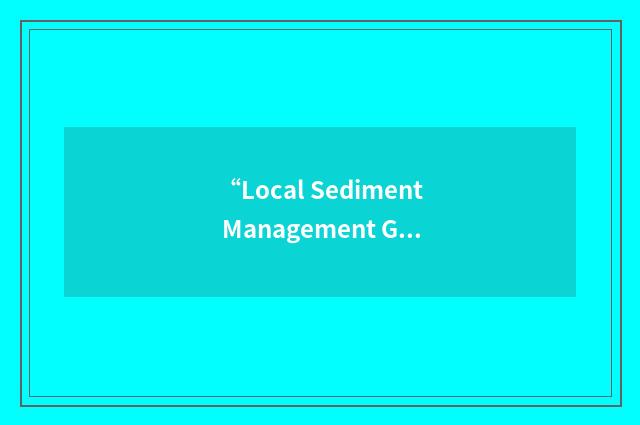“Local Sediment Management Group”缩略