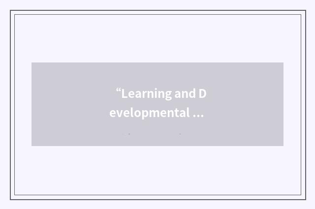 “Learning and Developmental Disabilities Initiative”缩略