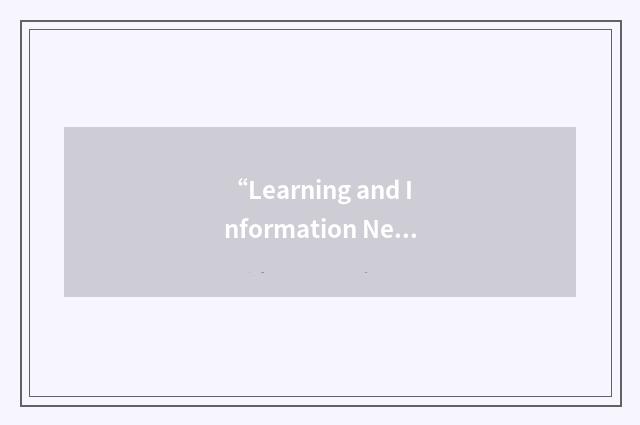 “Learning and Information Networking for Community”缩略