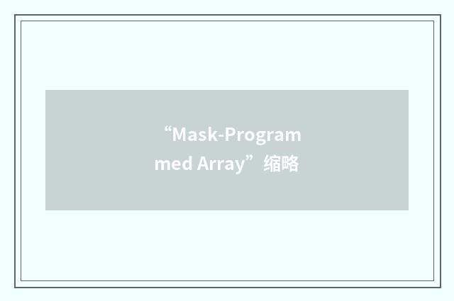 “Mask-Programmed Array”缩略