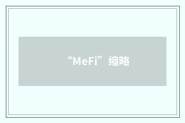 “MeFi”缩略