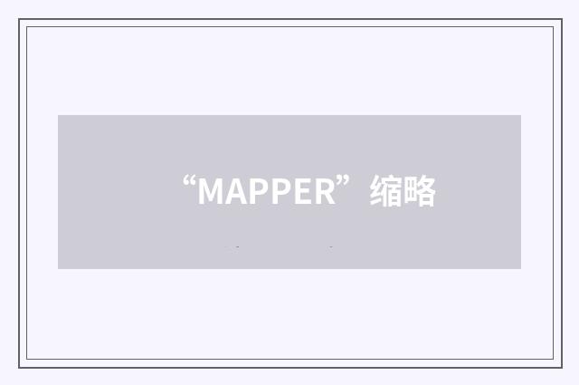 “MAPPER”缩略