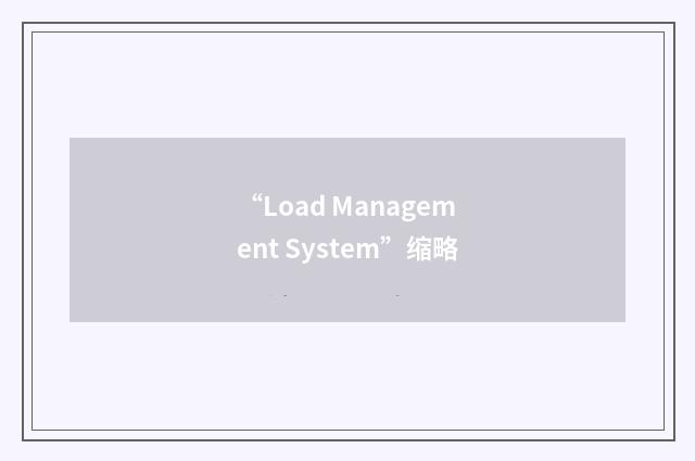 “Load Management System”缩略
