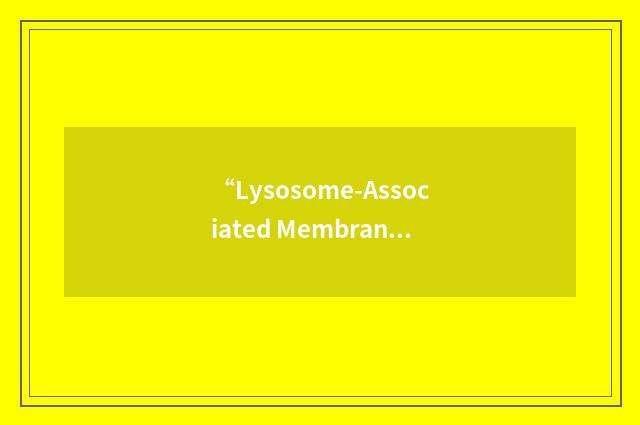“Lysosome-Associated Membrane Protein”缩略