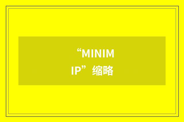 “MINIMIP”缩略