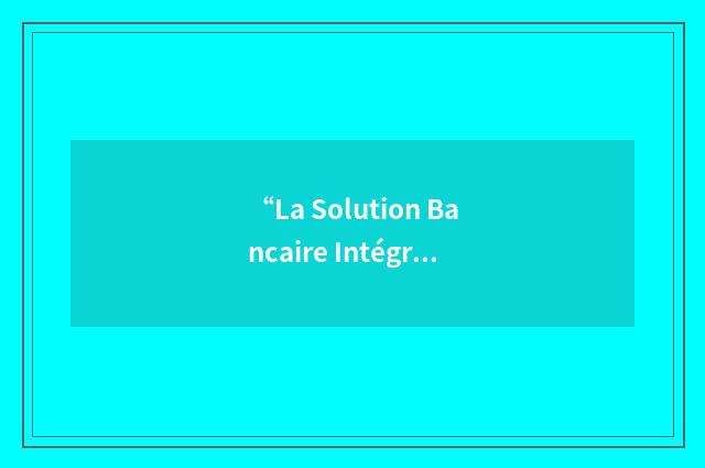 “La Solution Bancaire Intégrée”缩略