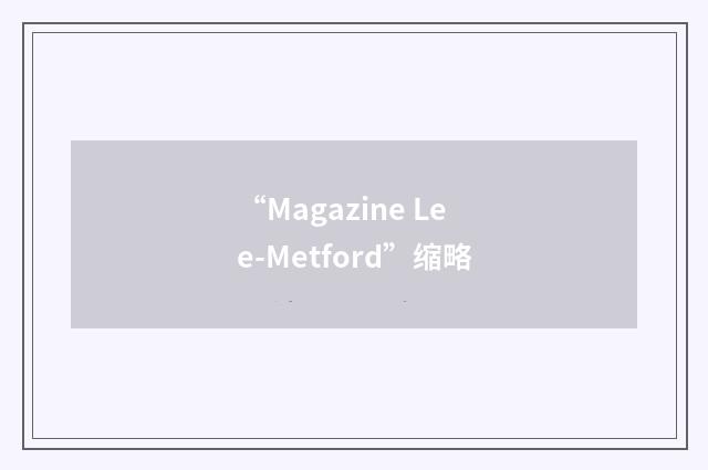 “Magazine Lee-Metford”缩略