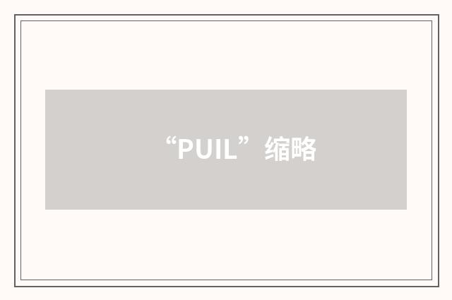 “PUIL”缩略