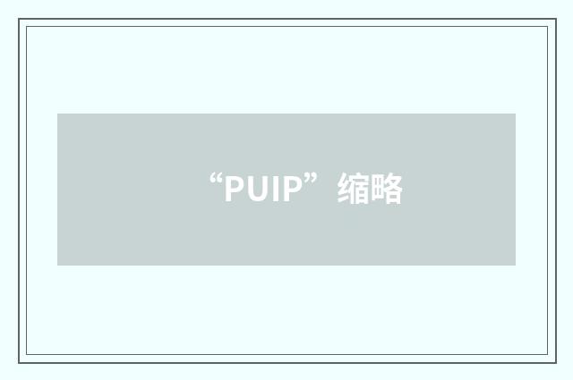 “PUIP”缩略