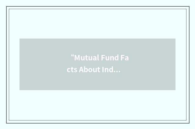 “Mutual Fund Facts About Individual Stocks”缩略