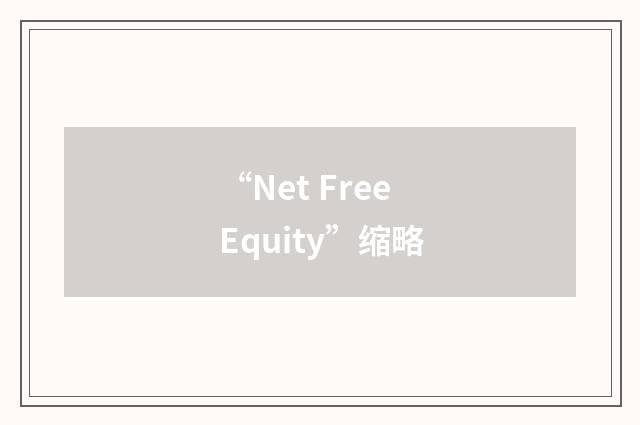 “Net Free Equity”缩略