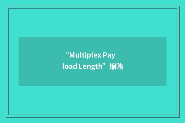 “Multiplex Payload Length”缩略