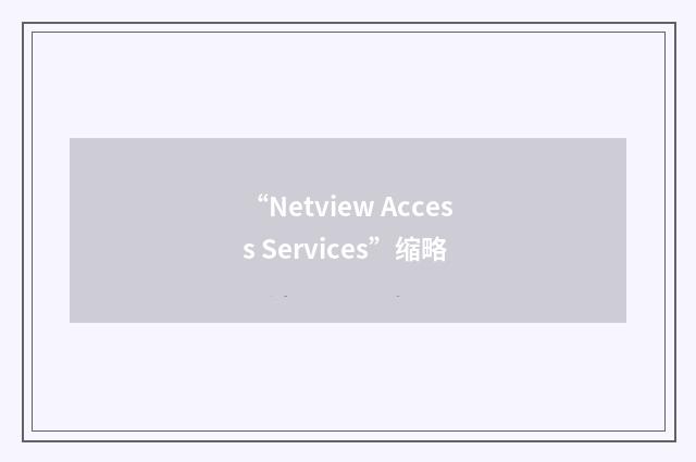 “Netview Access Services”缩略