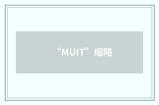 “MUIT”缩略