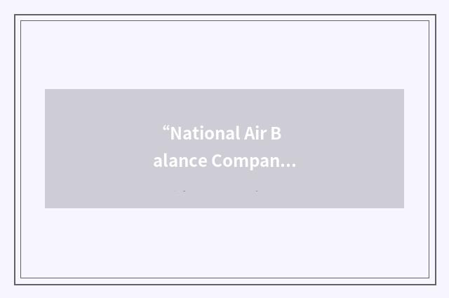 “National Air Balance Company”缩略