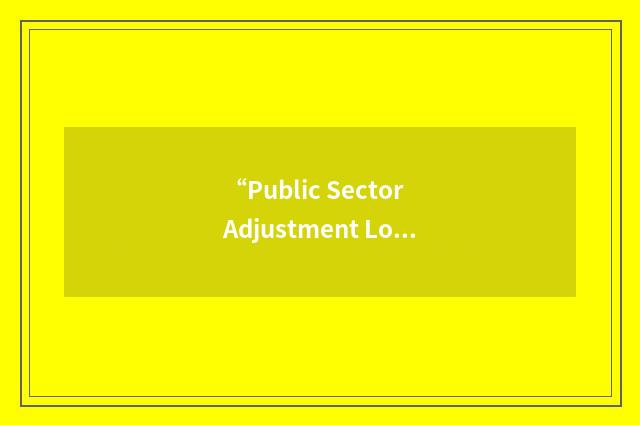 “Public Sector Adjustment Loan”缩略